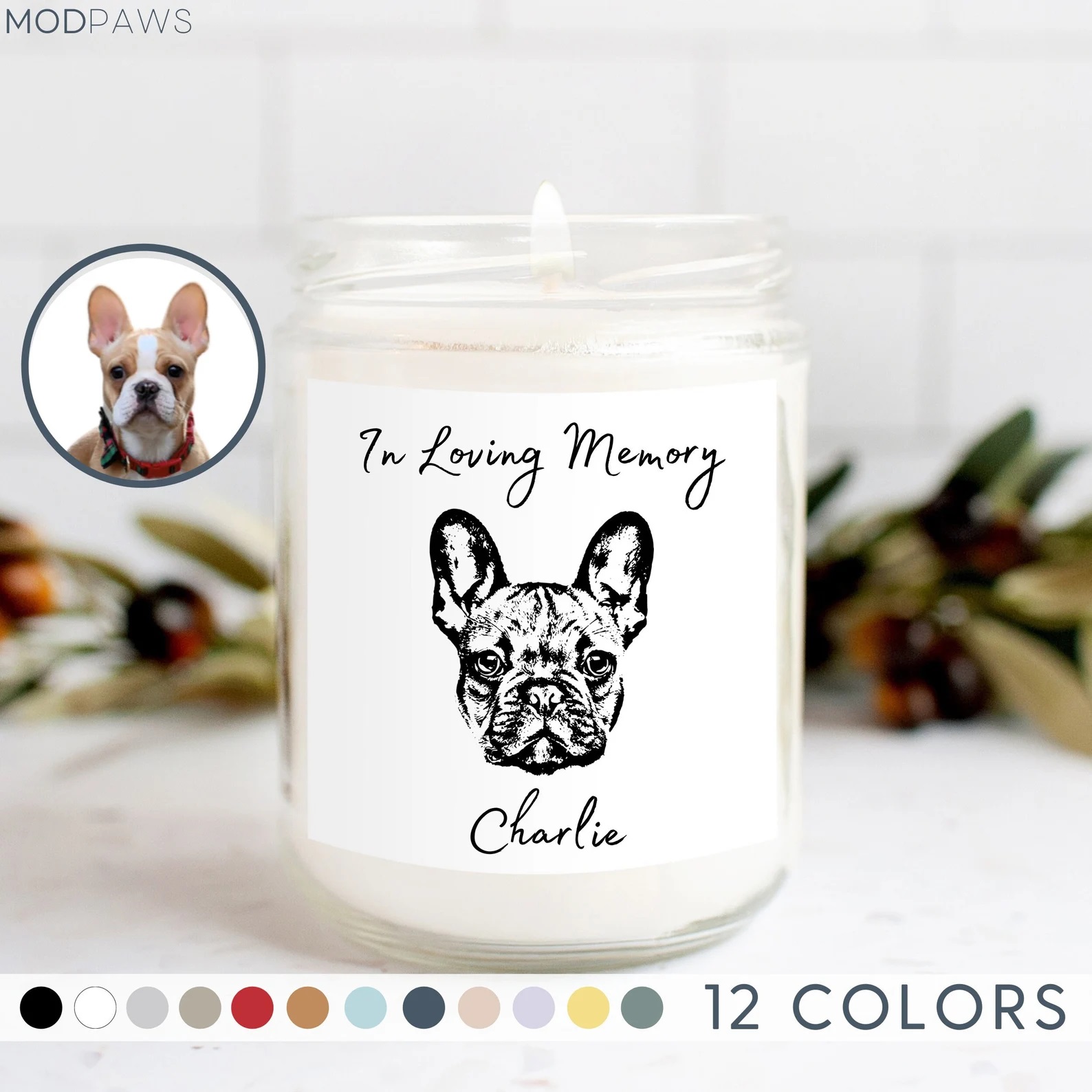 custom candle pet memorial